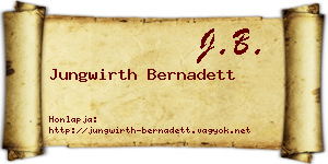 Jungwirth Bernadett névjegykártya