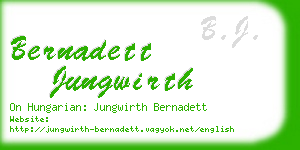 bernadett jungwirth business card